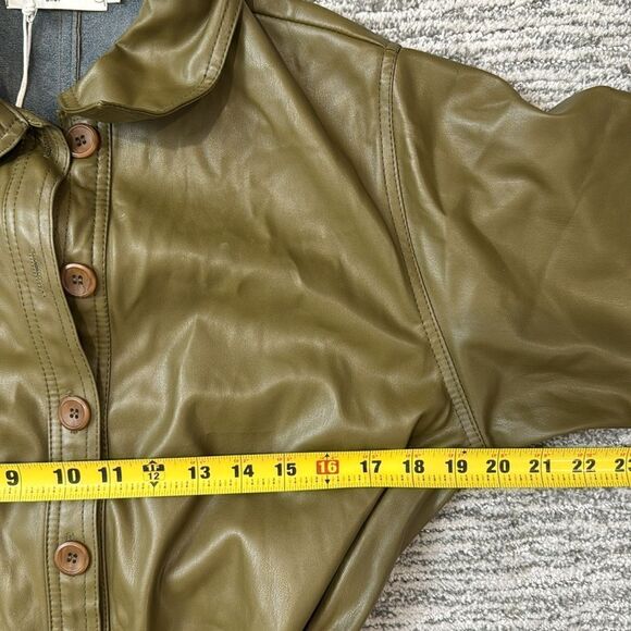 NWT The Frankie Shop Zoeyy Faux Leather Wrap Green XS - Picture 10 of 15